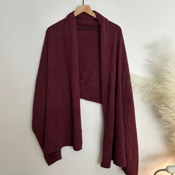 Everlane Burgundy The Cashmere Scarf Throw - Picture 1 of 8